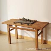 子茶桌复古怀旧风化木板木桌老榆木门板老门板茶桌餐桌