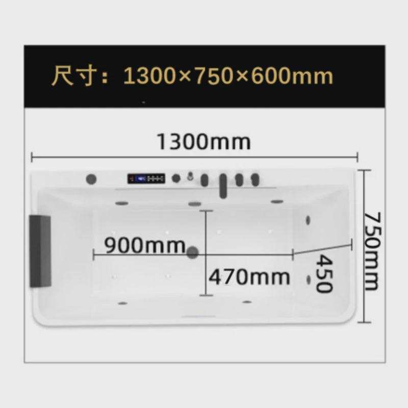 亚克力浴缸日式智能冲浪按摩恒温加热家用方形酒店浴缸1.2-1.8m