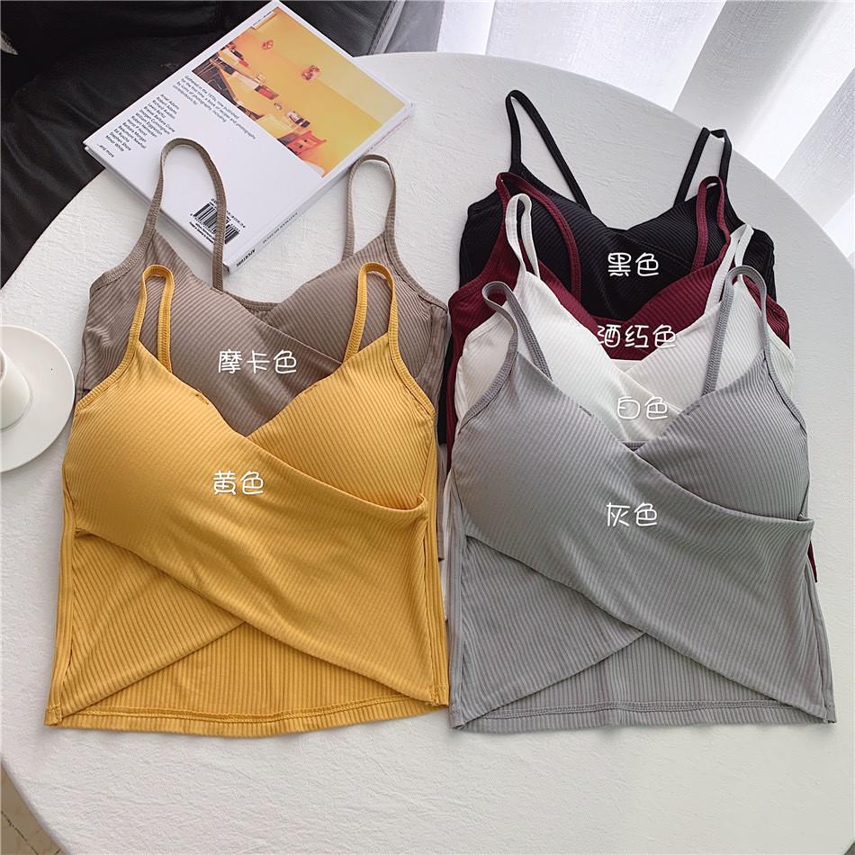 白色小吊带背心女夏辣妹外穿交叉美背性感抹胸设计感内搭短款上衣