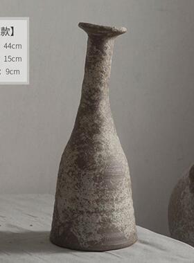 景德镇大花盆陶瓷花瓶侘寂风手工粗陶罐陶器复古酒店民宿装饰摆件