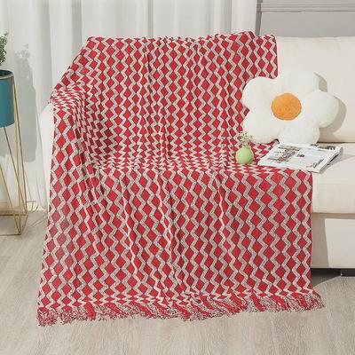 定制针织秋冬毛毯办公室薄毯子午睡休闲blanket沙发盖毯定做