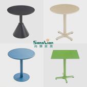 户外全铝桌椅组合室外阳台花园别墅露台外摆奶茶店桌椅铝桌铝板椅