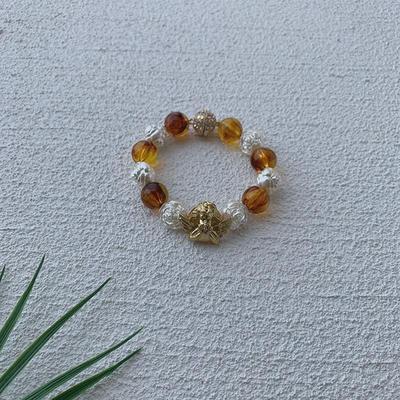 x70t小天使复古法式美式装饰磁吸窗帘绑带琥珀珍珠免打孔纱帘收纳