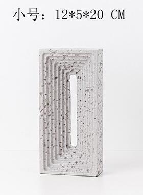 现代北欧拱形软装石摆件创意洞样板间几何不规则线条家居艺术饰品