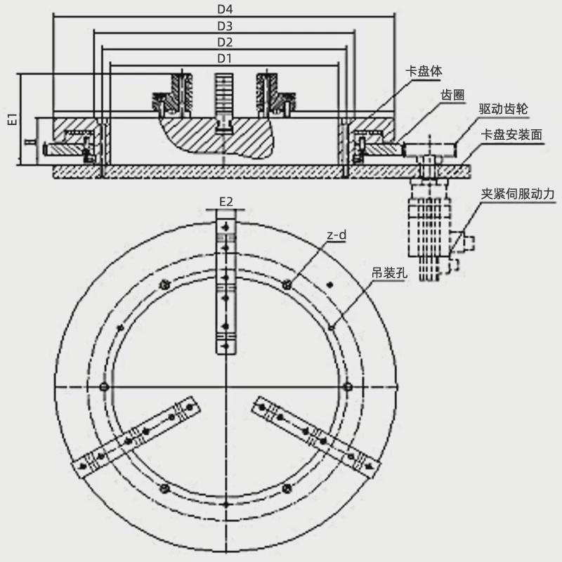 电动自定心焊接卡盘三爪四爪快速安装不锈钢高精度变位机适用