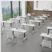 折叠拼接可移动会议桌椅组合培训桌长条桌带轮子辅导桌办公桌课