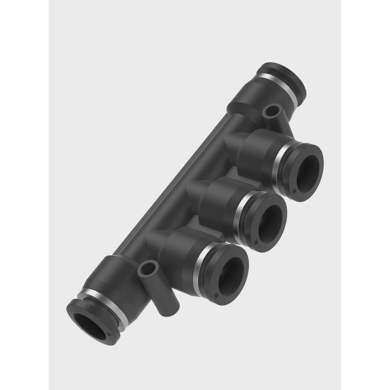 TPM朝日气动快速气管快插接头塑料快插PK4/6/8/10五通外径50只装