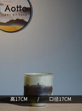 北欧彩色玻璃花瓶几何形酒店创意客厅水培插花瓶景观工艺品摆件