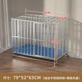 不锈钢狗笼子可折叠室内外带厕所宠物笼大型中型犬金毛边牧