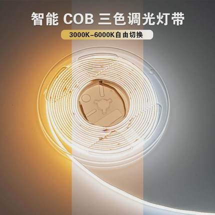 cob灯带自粘24V双色灯带智能家用吊顶天花氛围灯带无频闪灯条led