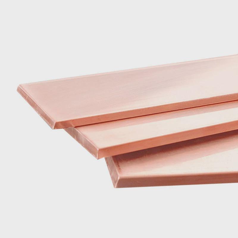 厂家直销接地铜排高纯t2紫铜镀锡排铜排紫铜条扁方红铜排