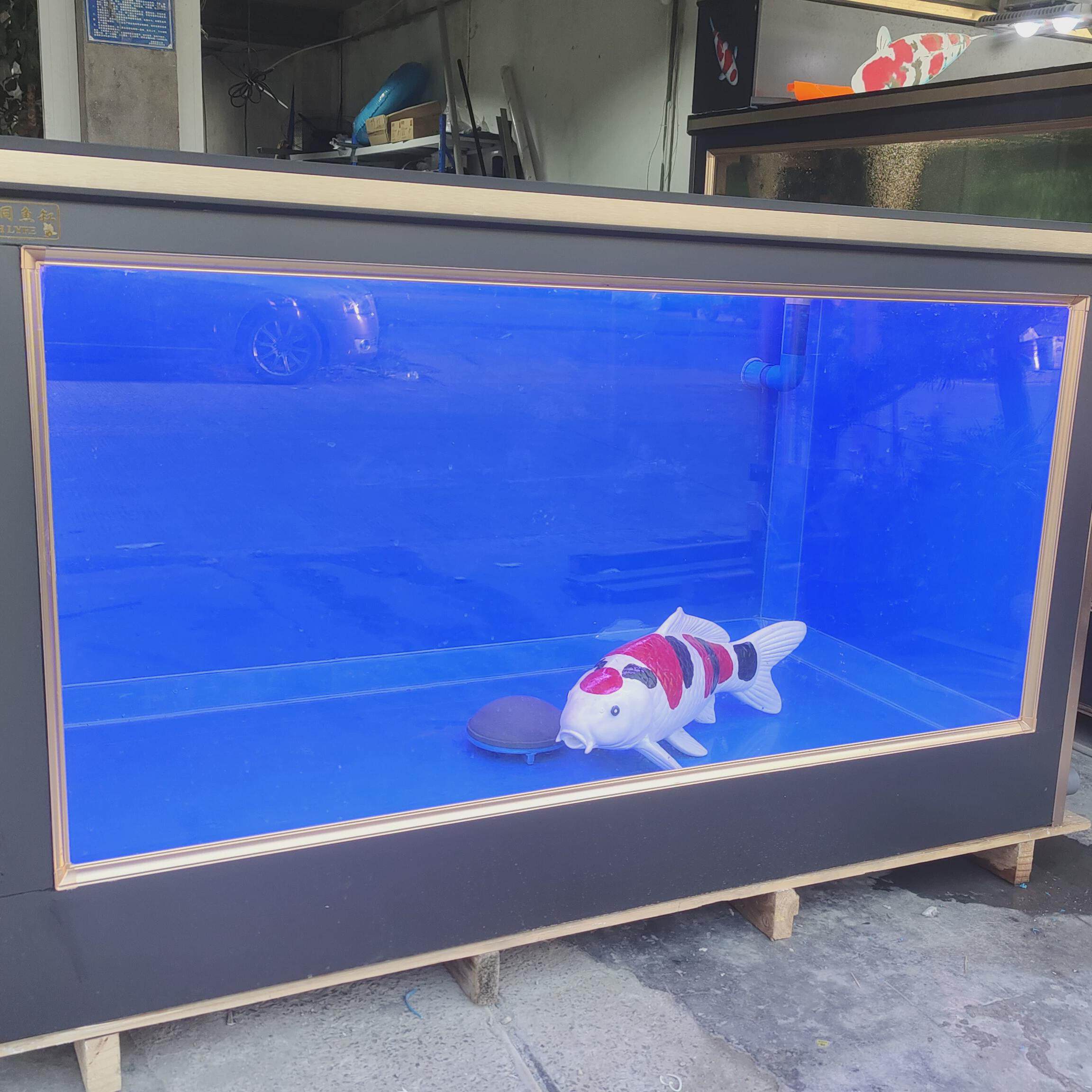 200*150*115锦鲤地缸专业轻体鱼缸中央底吸背过滤中型