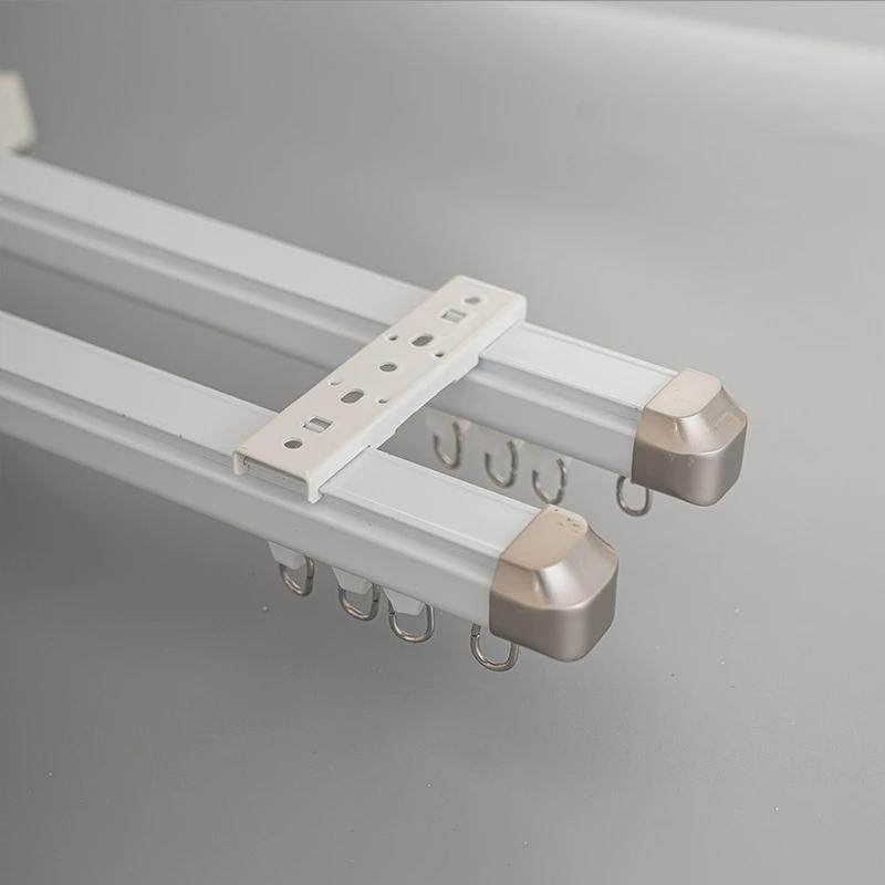 交叉轨道铝合金窗帘轨道防漏光静音直轨加厚顶装侧单双装滑轨新款,居家布艺,窗帘杆/罗马杆,淘宝优惠券,粉丝福利购,淘宝优惠卷