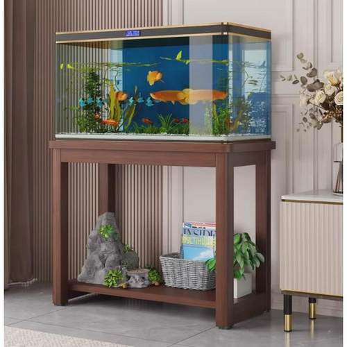 承重鱼缸架子实木客厅中小型鱼缸底座简约鱼缸架定制鱼缸柜底架