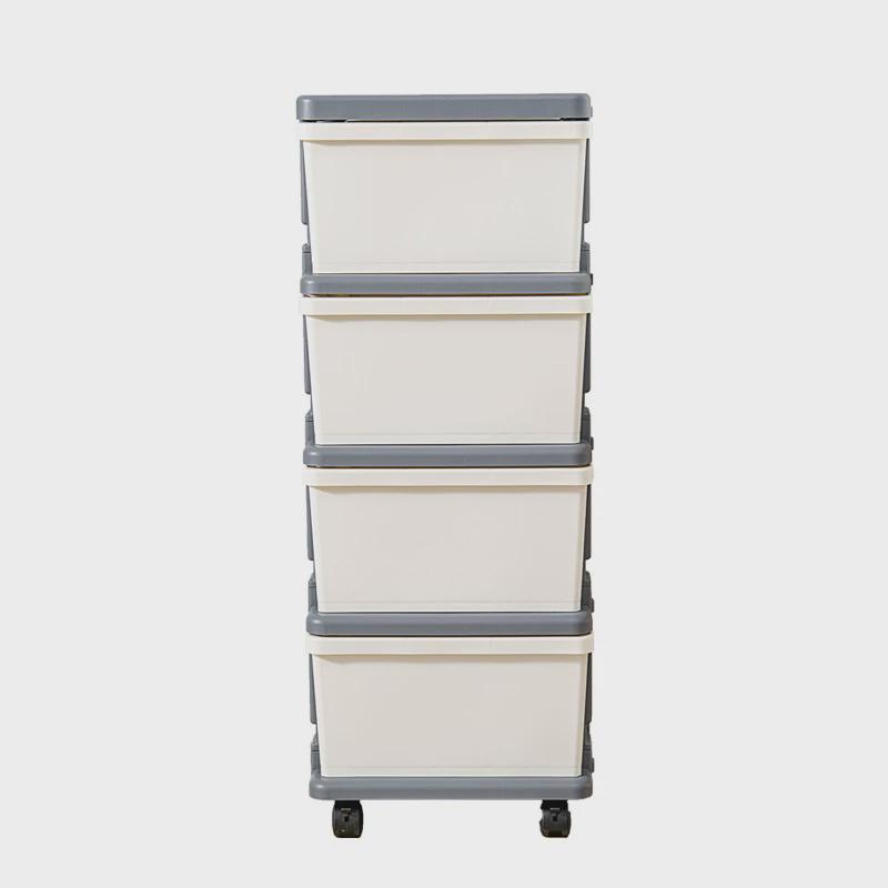 多层透明可拆卸塑料抽屉式收纳柜可视带滑轮收纳盒组装收纳抽屉柜