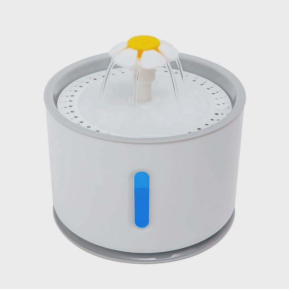 中性2.5l宠物饮水机小花出水头猫咪自动饮水器不锈钢喂水循环水机