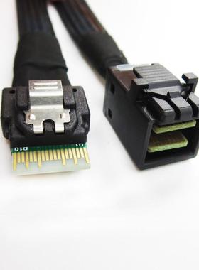 主板38P Slim SAS 4.0 8654转MINI SAS HD SFF8643数据线1米50CM