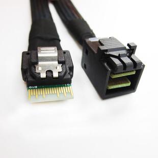 主板38P Slim SAS 4.0 8654转MINI SAS HD SFF8643数据线1米50CM