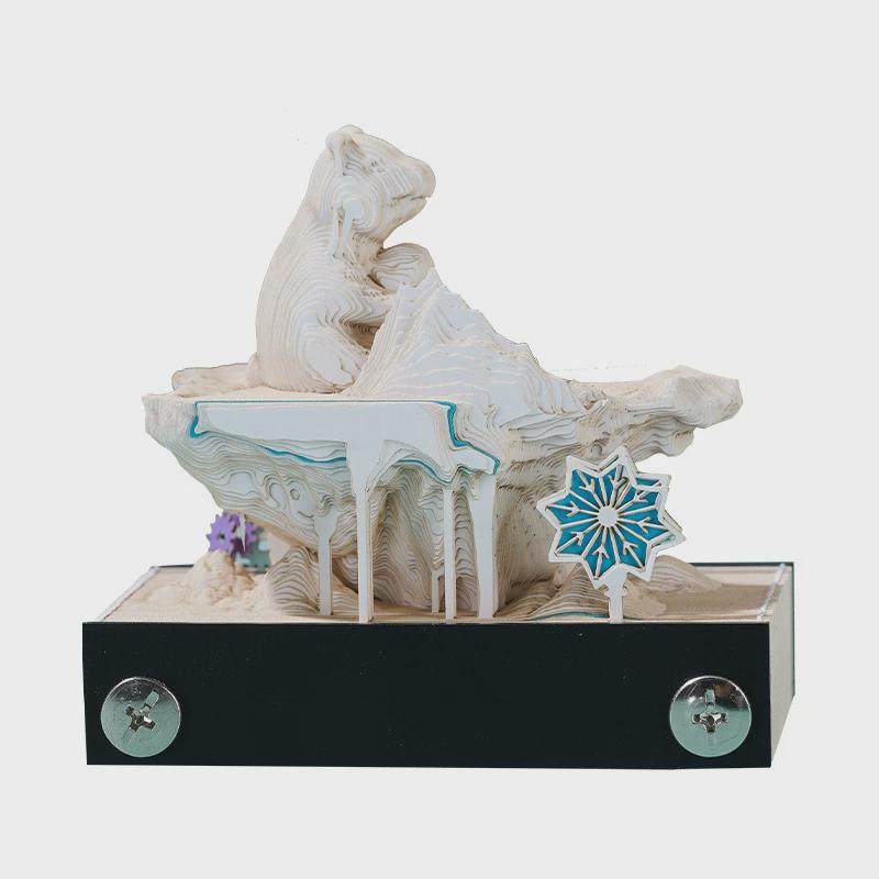 创意便签纸手撕桌面贴纸雕模型便利高颜值摆件3d立体便签本北极熊,文具电教/文化用品/商务用品,便签本/便条纸/N次贴,淘宝优惠券,粉丝福利购,淘宝优惠卷