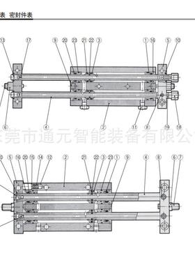 热销smc滑动装置气缸cxwm cdpxwm cdbxwm10/16/20/25/32-75-150-2