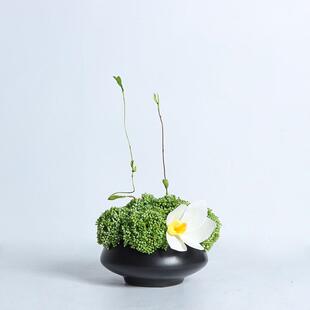 新中式禅意风仿真花卉花艺绿植盆景盆栽摆件家居样板房软装饰品