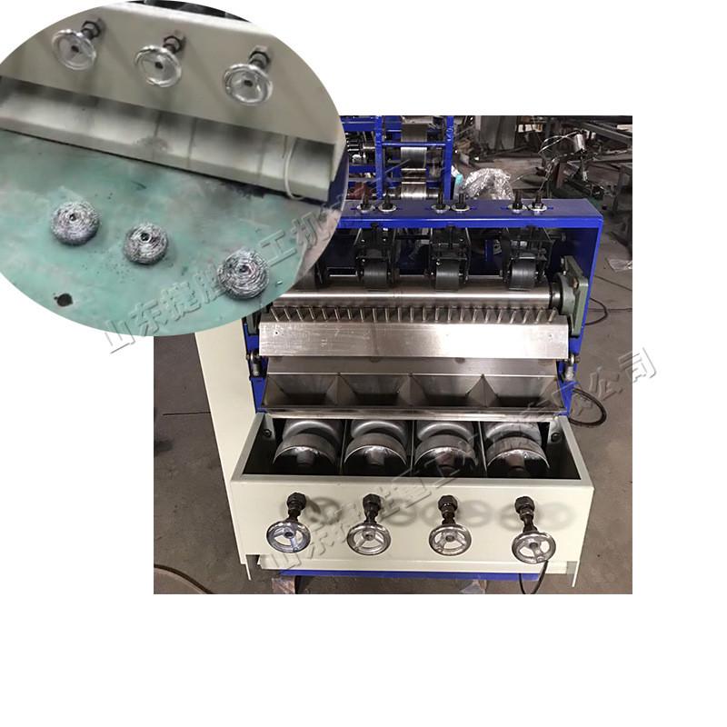 生产清洁球不锈钢丝机四球全自动钢丝球机厨房洗碗球打球机