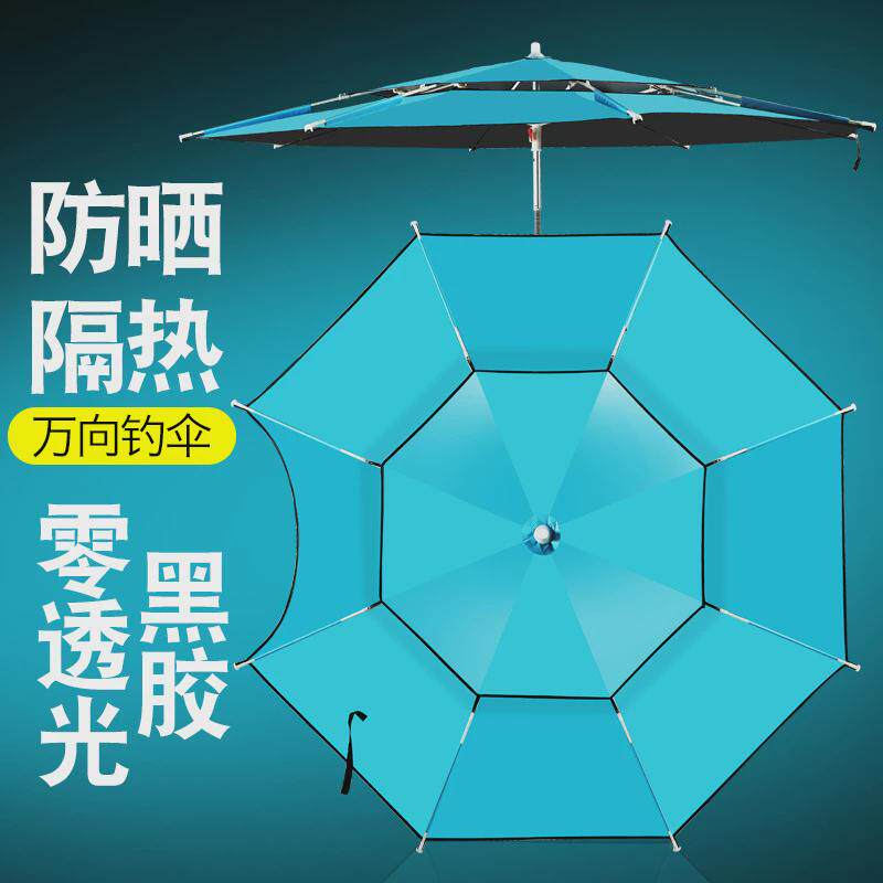 钓鱼伞大钓伞三折叠万向户外垂钓伞遮阳防暴雨专用2021年新款