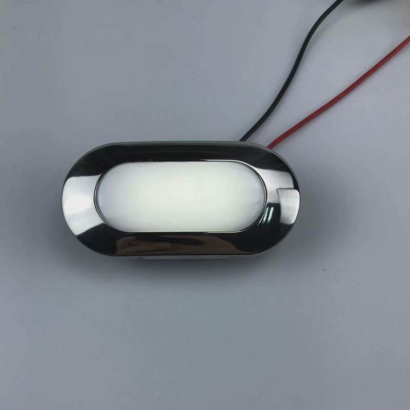 船舶配件橘光游艇船用导航信号灯LED不锈钢白光舷灯12V蓝光指示灯