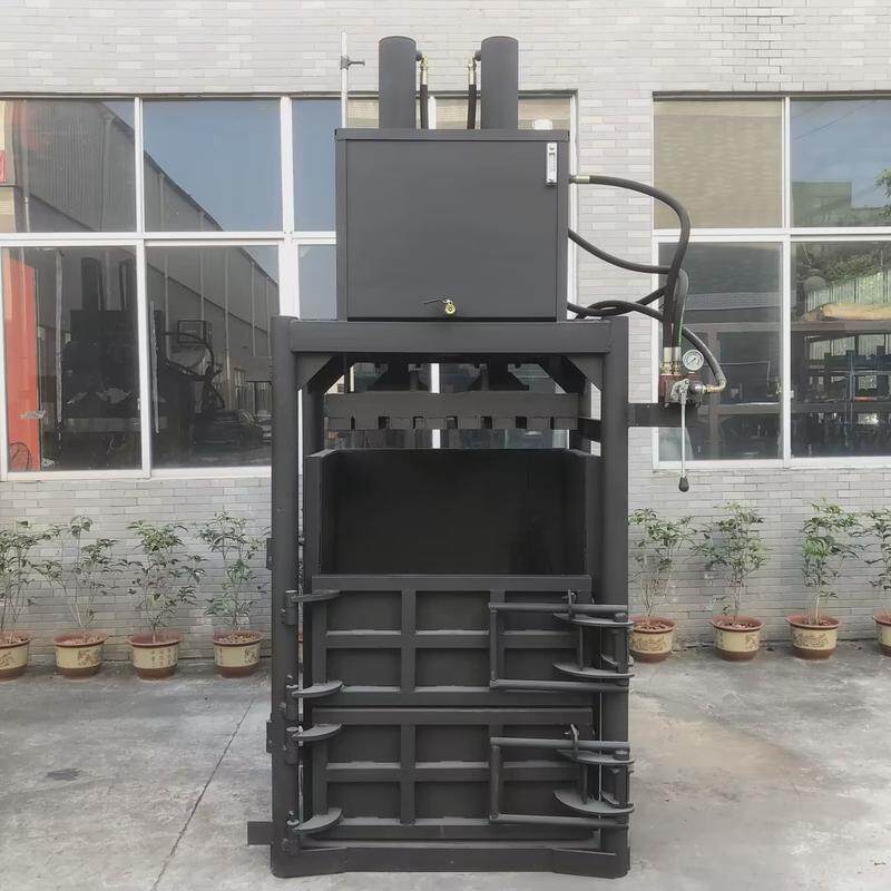 立式压缩工厂棉布衣料打包捆扎机废品站专用罐瓶液压打包机打包机