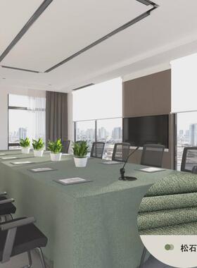 t5lp加大尺寸会议室桌布长方形商务会议桌茶桌办公室素色纯色宽台