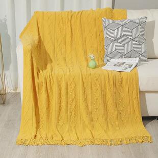定制秋冬毛毯子办公室旅行披肩午睡薄毯针织沙发线毯blanket定做