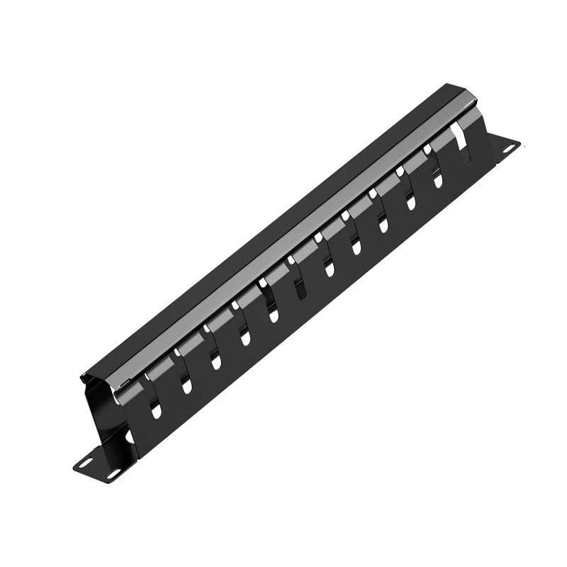 热销加厚型24口理线架48口1U标准19英寸网络机柜网线配线架金属理