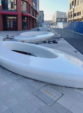 户外玻璃钢树美陈椅商业池座小区园林景观休闲椅学校公园花坛坐凳