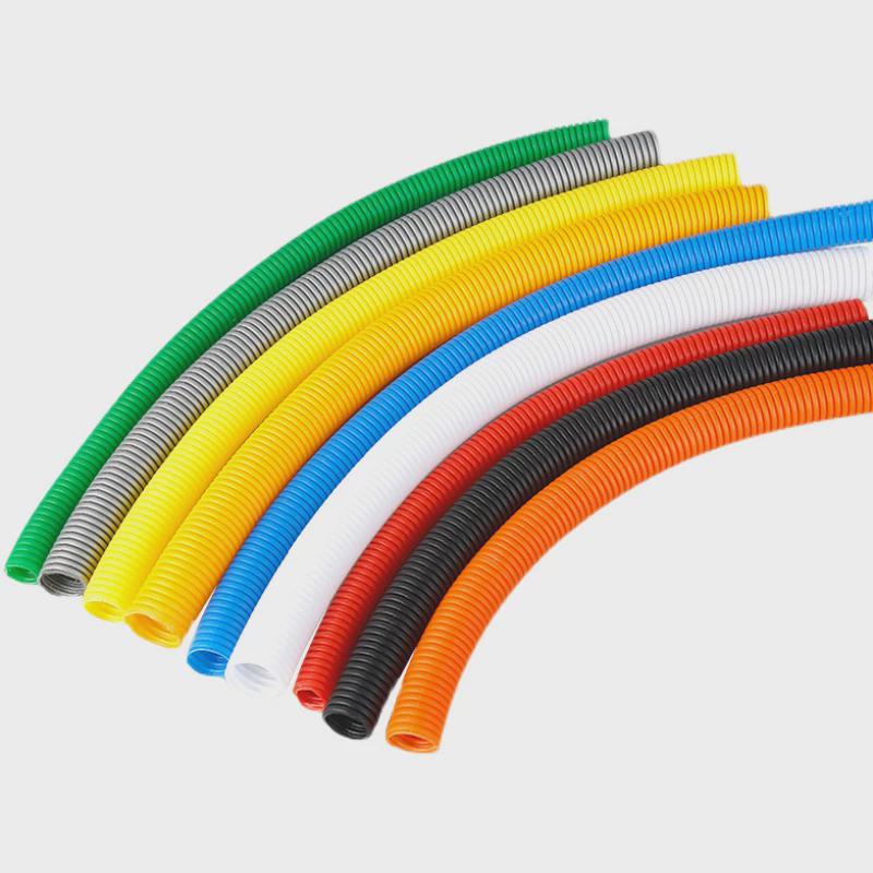 eq4f红黑黄绿阻燃灰橙棕色塑料波纹管穿线管pepp蓝白软管颜色