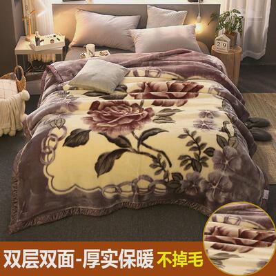 q683双层拉冬季毛毯被子办公室午睡小毯子加厚舍尔单人宿舍学生珊