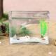 超白厚实透明玻璃长方形小型鱼缸水族箱桌面创意水培植物容器虾缸