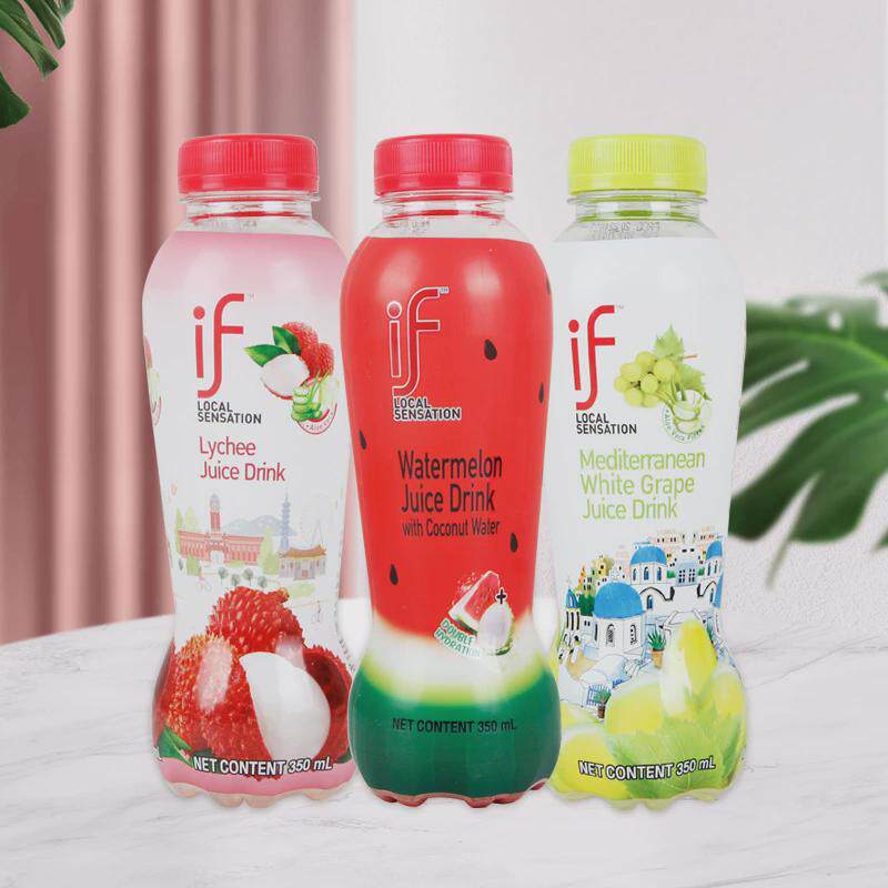 速发if椰子水350ml椰青椰汁西瓜荔枝菠萝葡萄果汁夏日清凉饮料