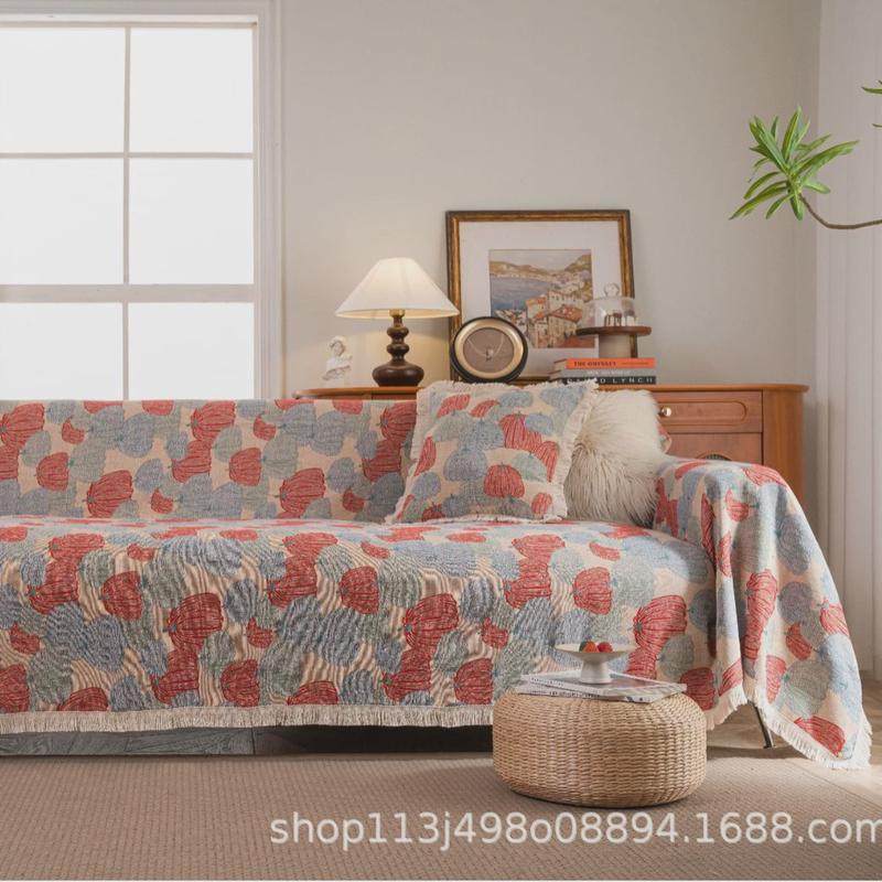 工厂直供猫抓沙发垫橘色碎花提花沙发套四季通用防小清新沙发盖布,居家布艺,沙发垫,淘宝优惠券,粉丝福利购,淘宝优惠卷