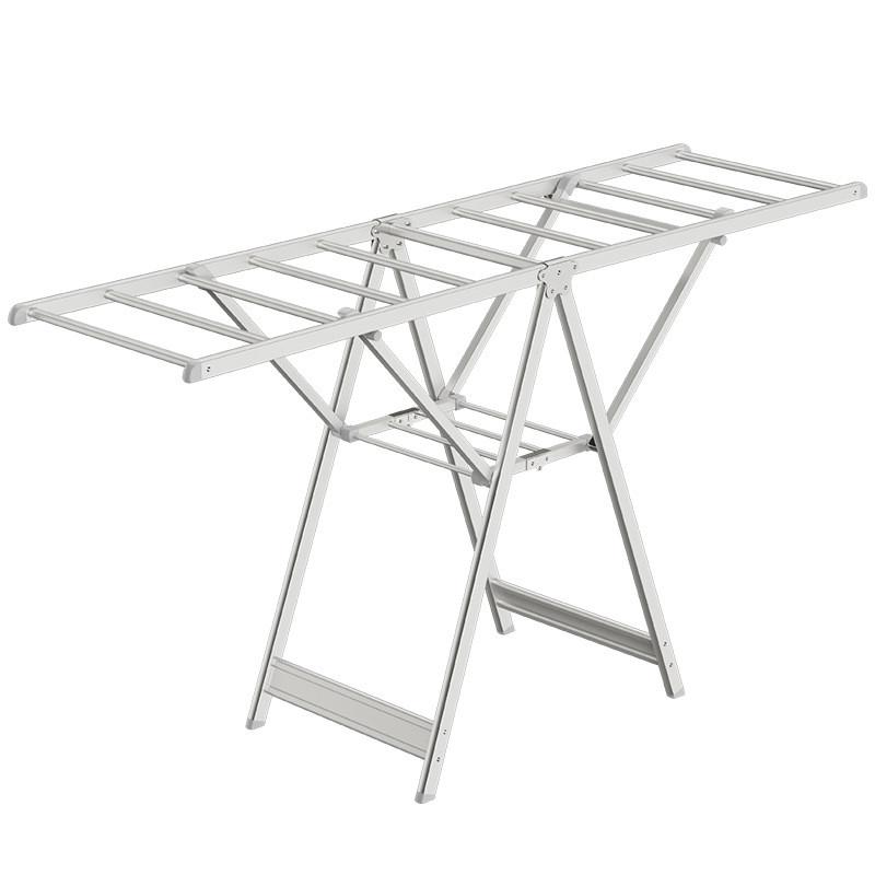 格美居落地折叠晾衣架衣服架户外阳台晒被家用铝合金晒衣架挂衣架