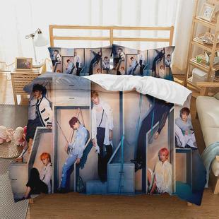 bts防弹少年团3d数码 印花三件套四件套床上用品学生宿舍