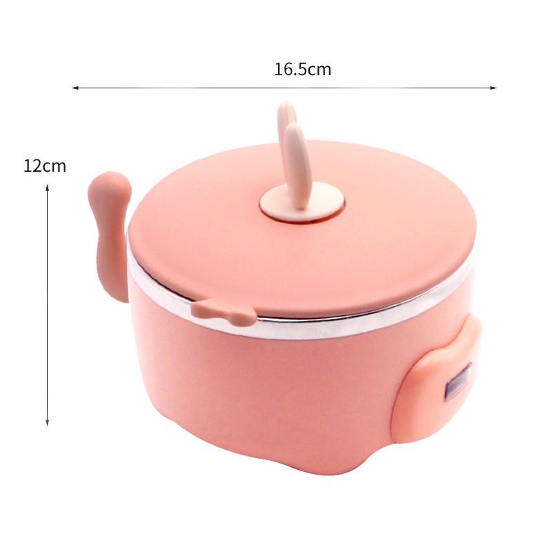 304不锈钢儿童碗防摔防烫小孩宝宝辅食碗带盖密封温控吃饭碗饭盒