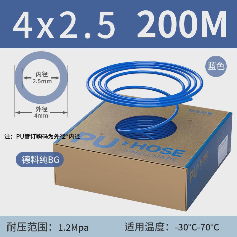 PU气管纯BG盒装耐压12KG空压机透明气动软管气泵气线4/6/8/10/12