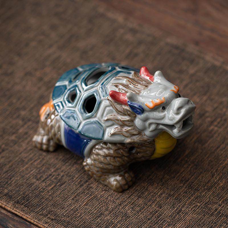 彩陶香炉龙龟神兽古陶泥斗彩仿古陶瓷香薰炉彩熏香创意手香道,家居饰品,香薰炉,淘宝优惠券,粉丝福利购,淘宝优惠卷