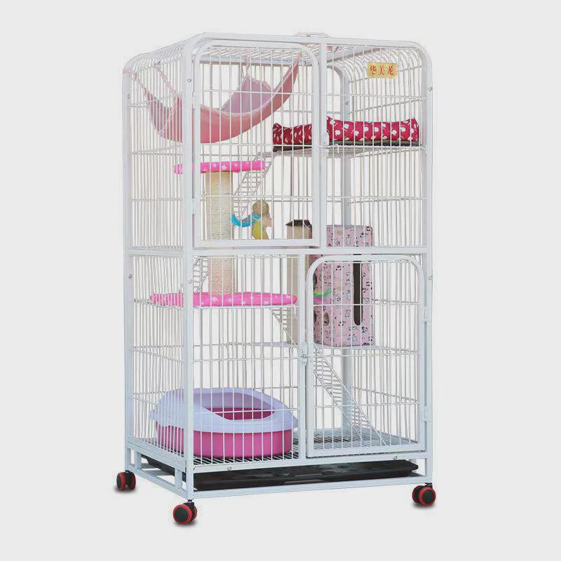 方管折叠多层三层猫笼猫窝猫笼笼室内家用四层猫别墅猫舍猫屋