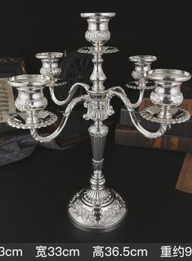 金属三头五头烛台浪漫复古创意欧式烛光晚餐金属婚庆蜡烛台