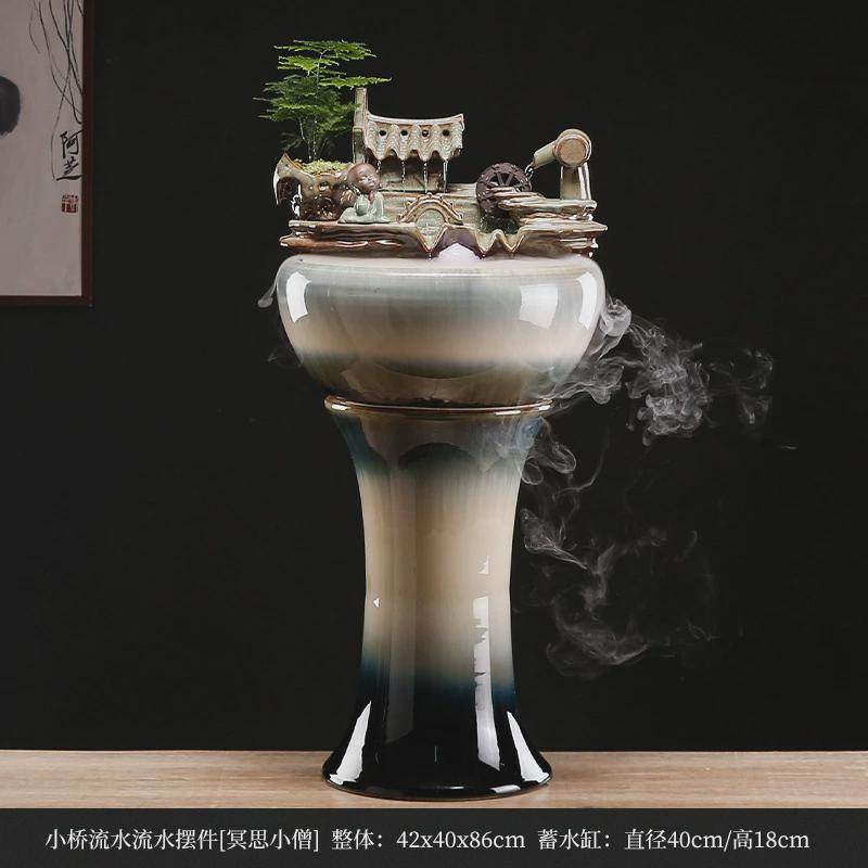 落地高端大型轻奢鱼缸流水摆件室内生财景观客厅招财喷泉造景礼品,家居饰品,装饰摆件,淘宝优惠券,粉丝福利购,淘宝优惠卷