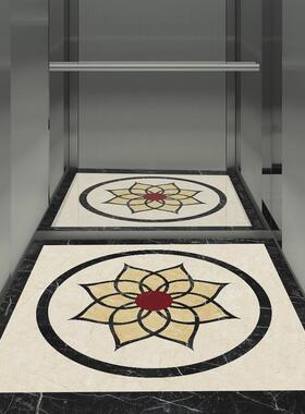 电梯轿厢地垫pvc耐磨地胶可印logo仿大理石uv防污电梯地毯防水