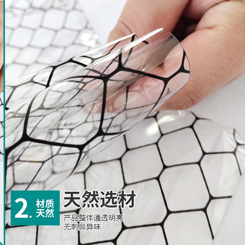 帘帘防静电pvc透明网格帘带网格全透明帘防静电黑网格防静电