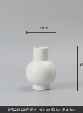 博西家居软装彩色大肚亮釉面陶瓷花瓶ins客厅餐厅创意饰品花器