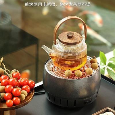 热销围炉煮茶电陶炉烧烤炉电碳围炉煮茶两用厂家户外野营金属外壳